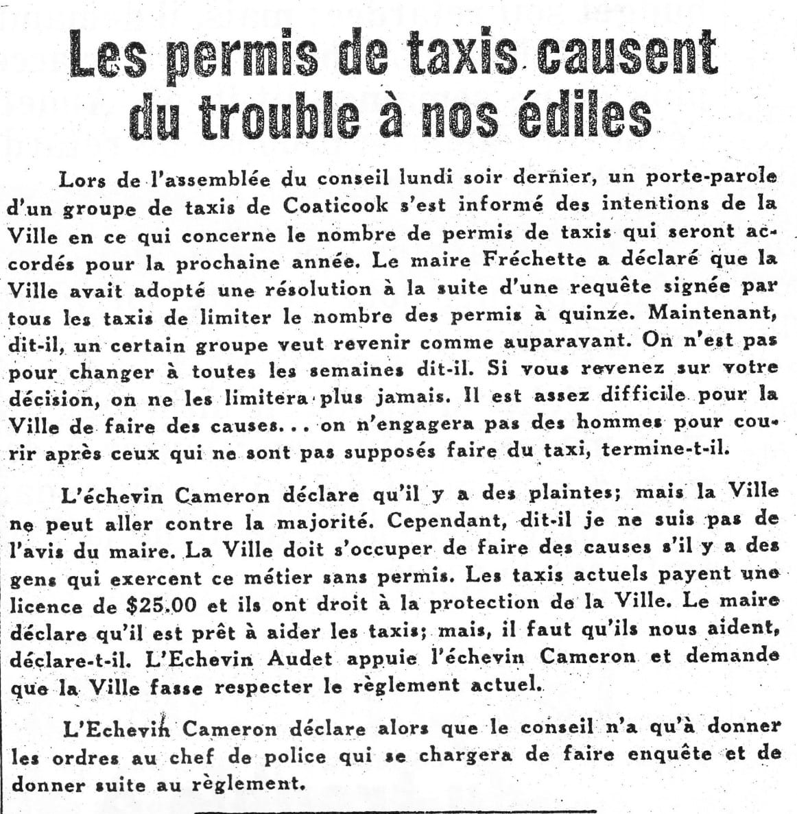 Permis de taxi